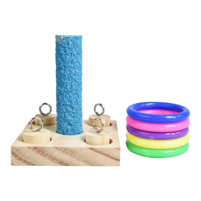 Bird Parrot Educational Toy Wooden Insert Column Puzzle Color Plug in Cylindrical Building Blocks DIY Toy B Suit Random Color - Shop at LoveMi