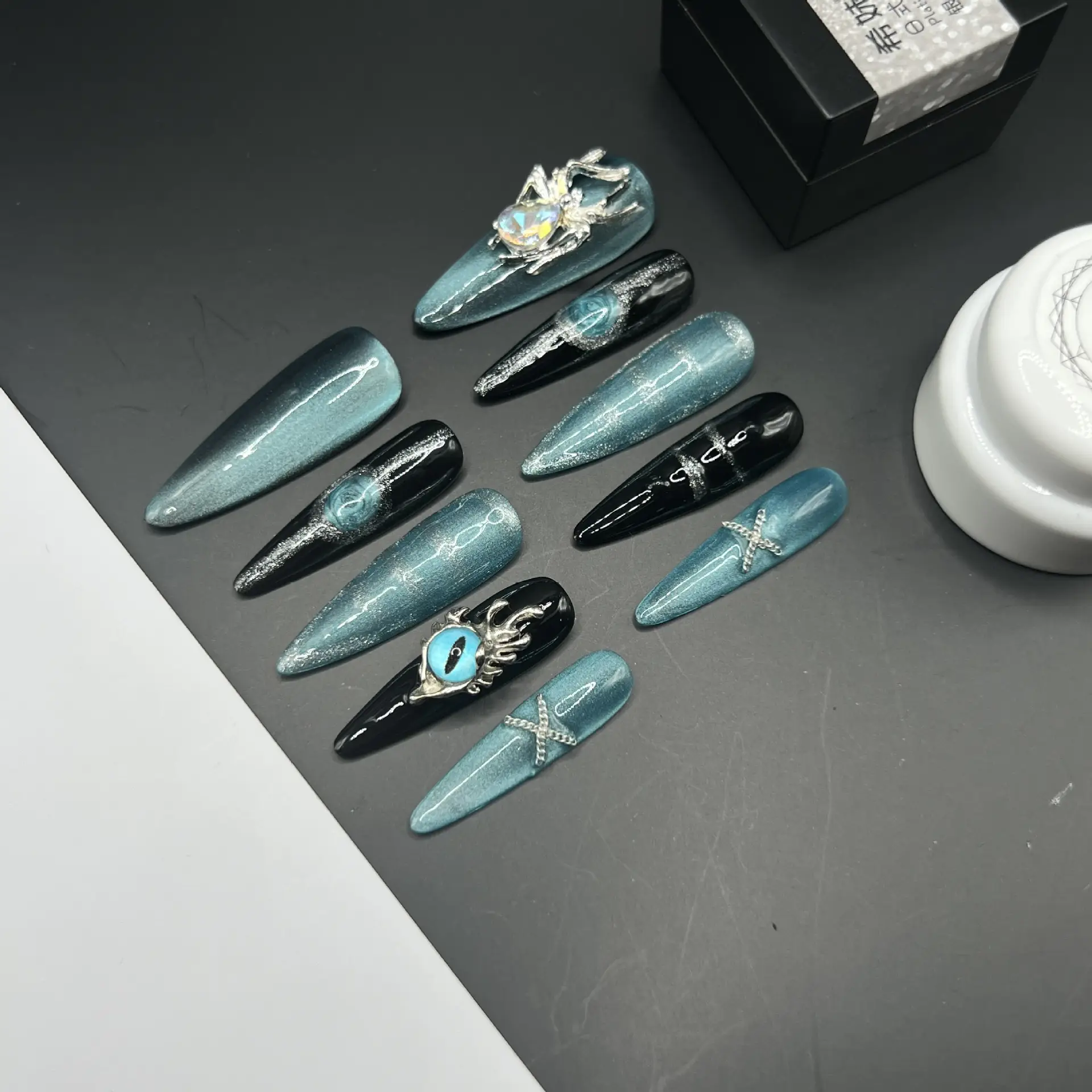 Women's Long Sweet Cool Water Drop Manicure