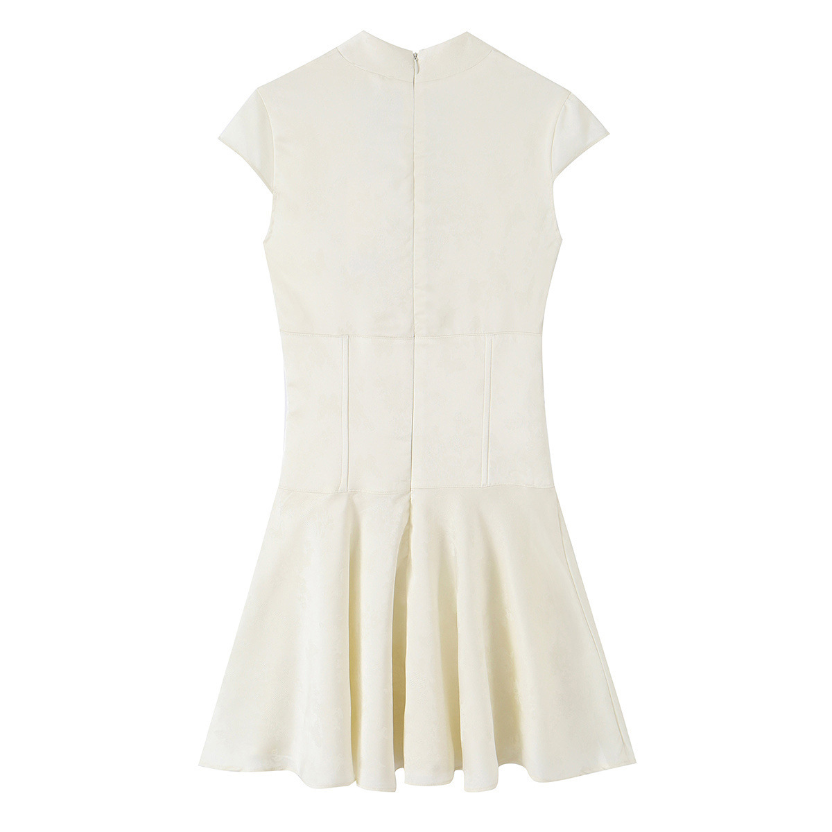 Womens Summer New Arrival Jacquard Silk-Satin Mini Dress