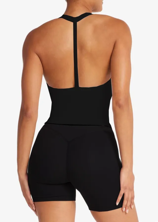 With Chest Pad Halter New Sports Fitness Vest Black - Shop at LoveMi