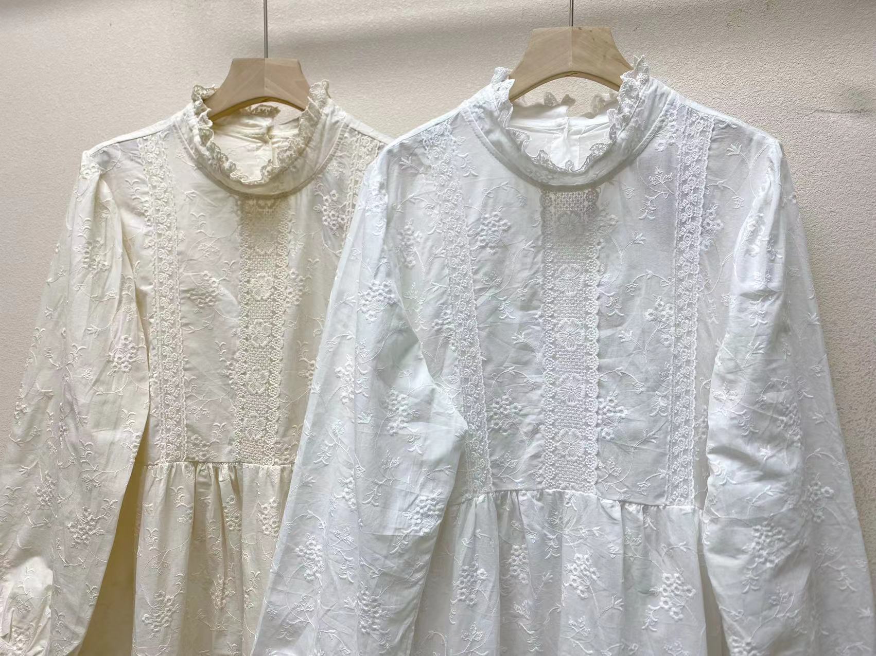Embroidered Cotton Long Sleeve Maxi Dress, picture 7 of 8