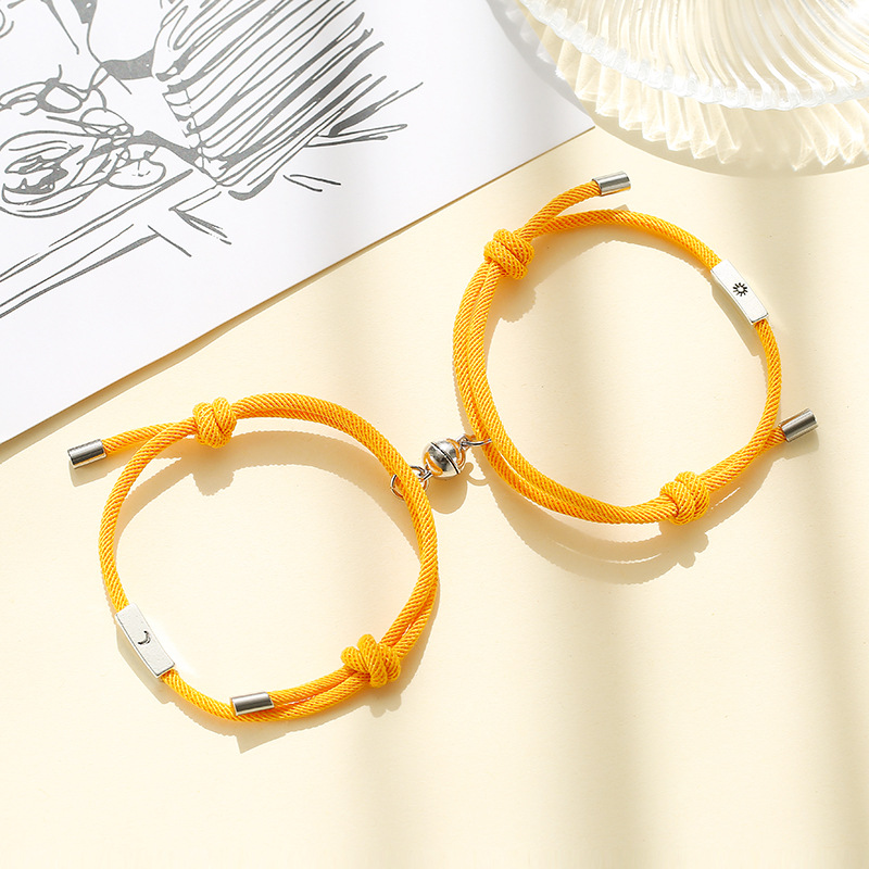 Title 12, Alloy Sun And Moon Couple Bracelets A Pair