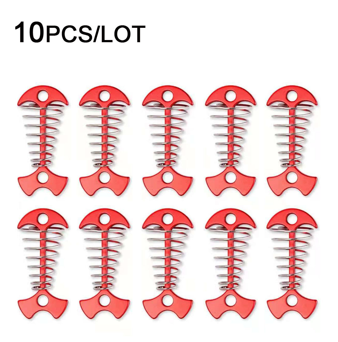 10 Pack Red Fish Bone Nail