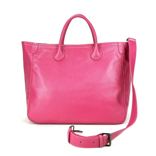 First Layer Cowhide Large Capacity Hand carrying Genuine Leather Rose - Shop at LoveMi