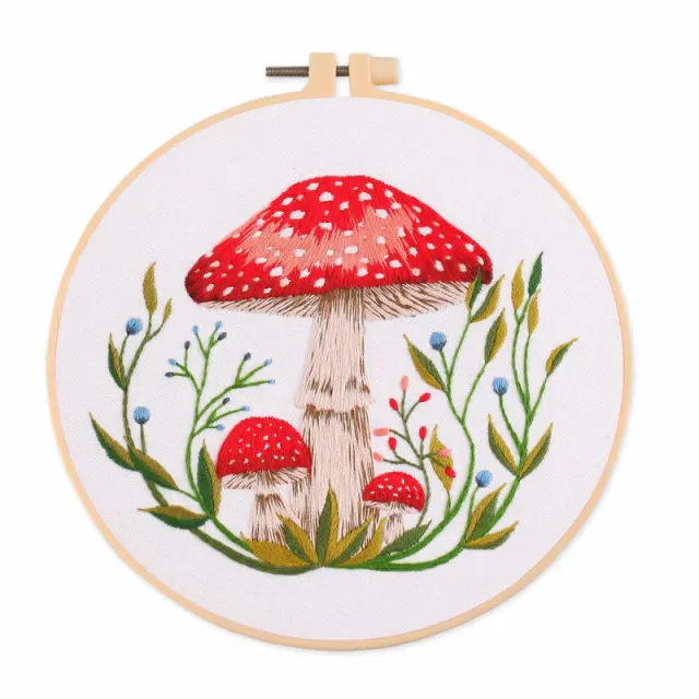 Mushroom Embroidery Handmade Material Package Novice Embroidery Diy Kit S116 Material Package - Shop at LoveMi