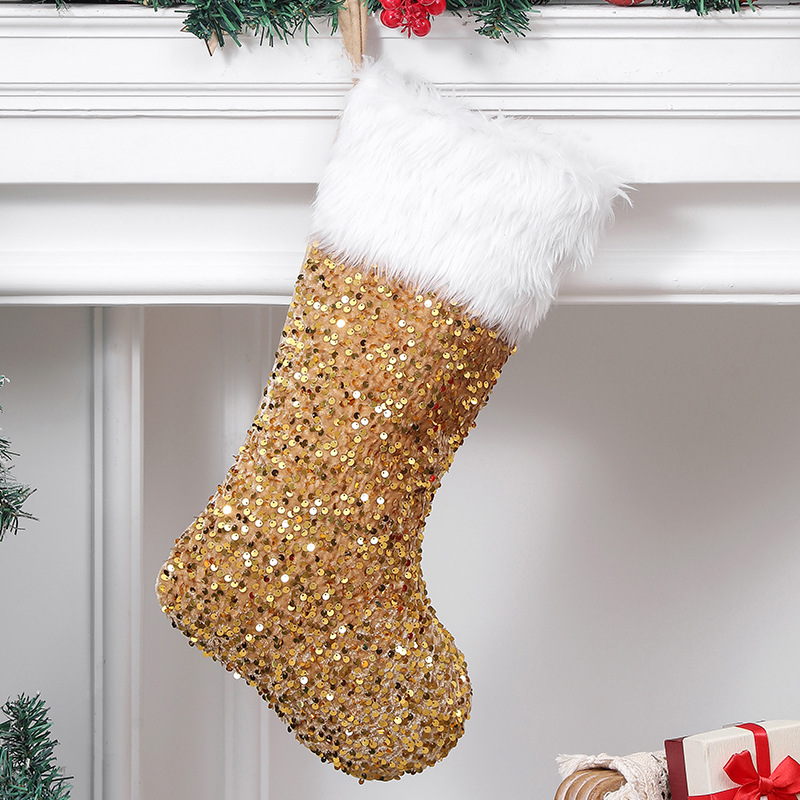 Gold Sequined Socks