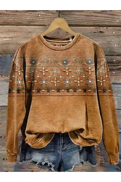 European And American Printing Long Sleeve Casual Top Autumn Winter Sweater - Style 7 - View 1