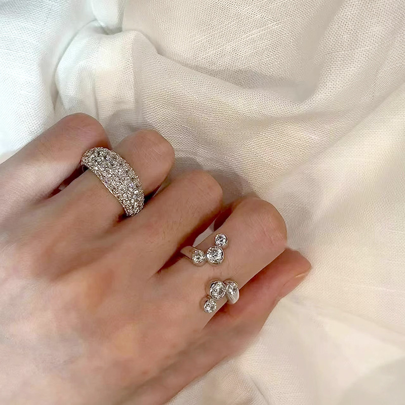 Copper Micro-pave Open Full-diamond Ring