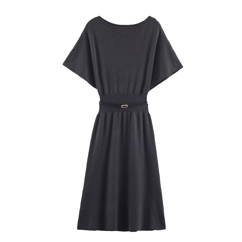 European And American Style Fashion Belted Knit Midi Dress - Shop at LoveMi