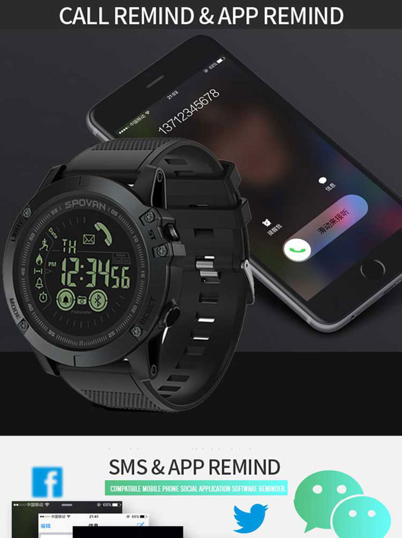 Title 17, Montre connectée Bluetooth sport, rappel de pas...