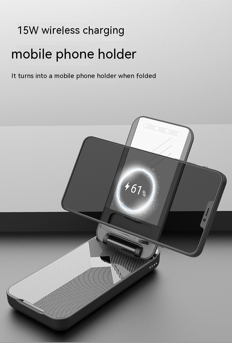 Foldable Wireless Charger 10000 MA Power Bank 10