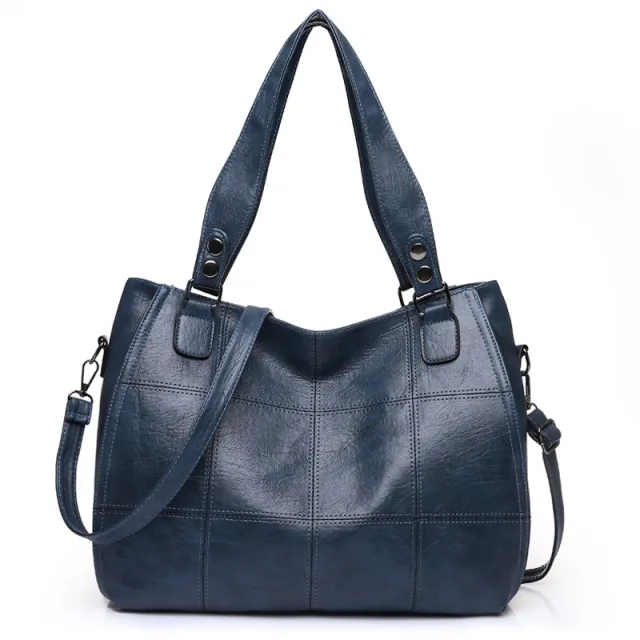 Large Capacity Middle aged Women's Bag Korean Style Shoulder Bag Shoulder Bag Blue - Shop at LoveMi