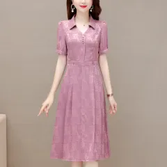 Summer High-end Dress Women's Clothing - Pink - View 1