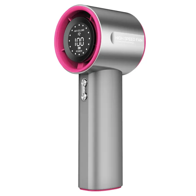 Simple Handheld USB Charging High speed Turbo Fan Gs1 Silver Gray - Shop at LoveMi