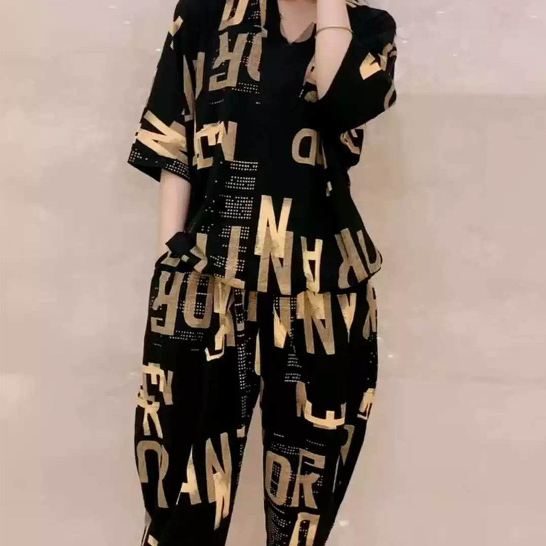 Fashionable Relaxed And Casual Harem Pencil Pants Two-piece Set thumbnail 6