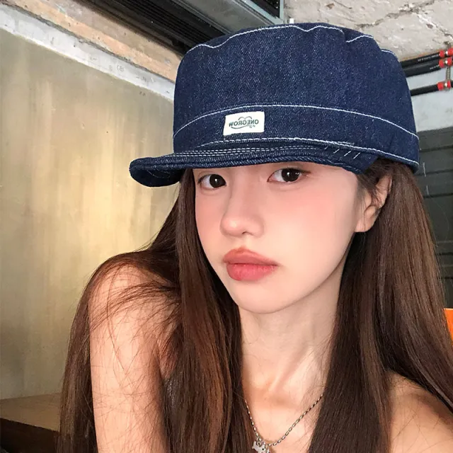 Japanese Style Simple Fashionable Hat Soft Top Versatile Short Brim Baseball Cap Denim Blue - Shop at LoveMi
