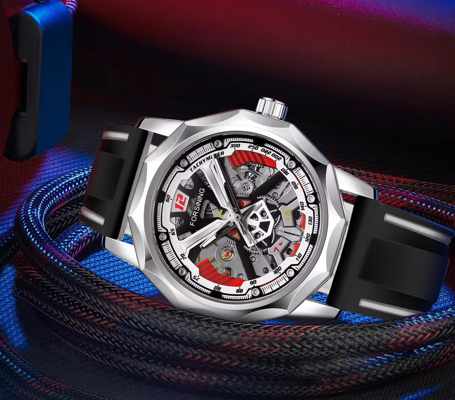 FORSINING 8284 Manual Hand Winding Mechanical Watch for Men