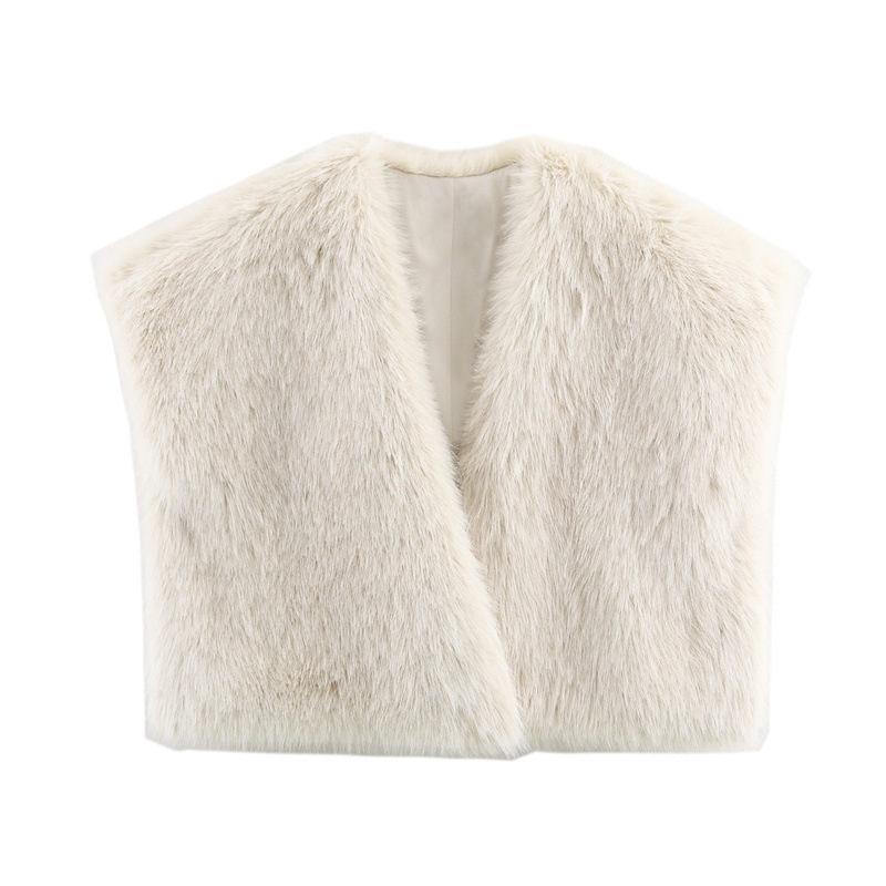 Autumn Fashion Faux Fur Effect Short Vest