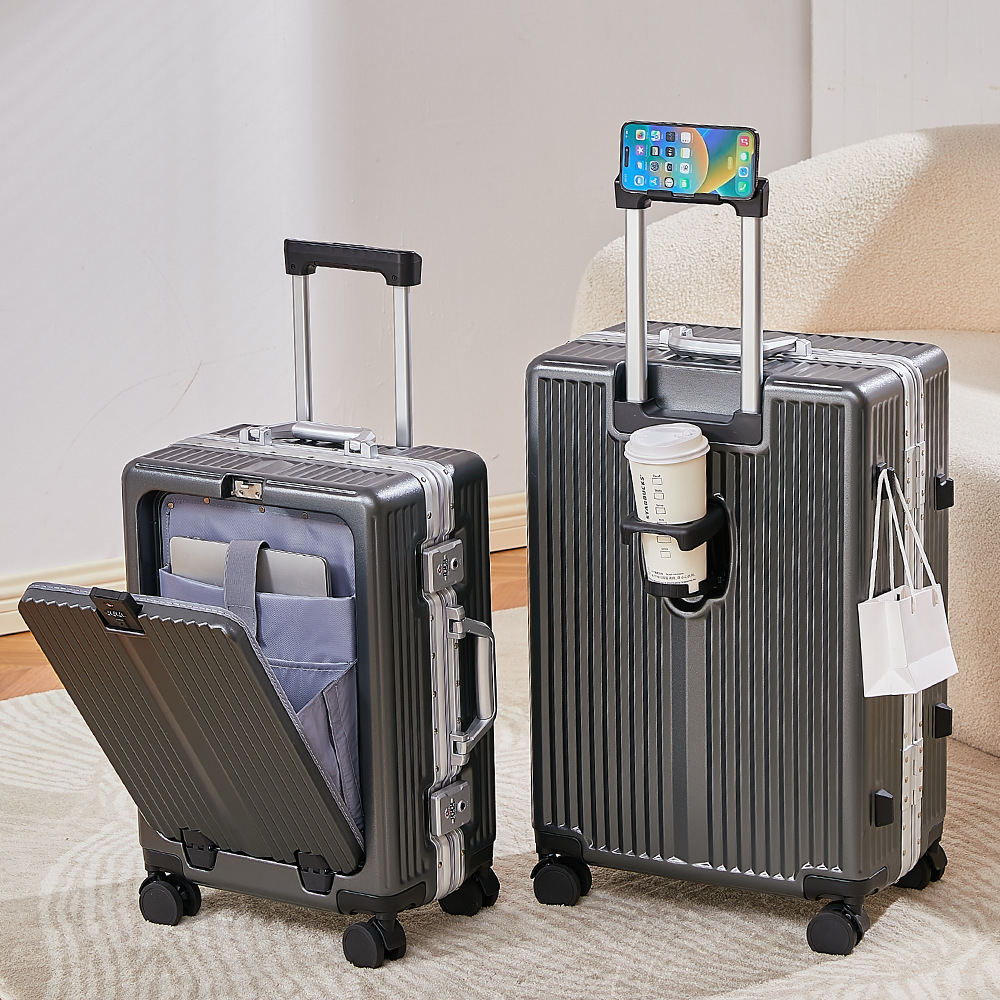 Solid-color Multi-functional Boarding Suitcasetravel Suitcase