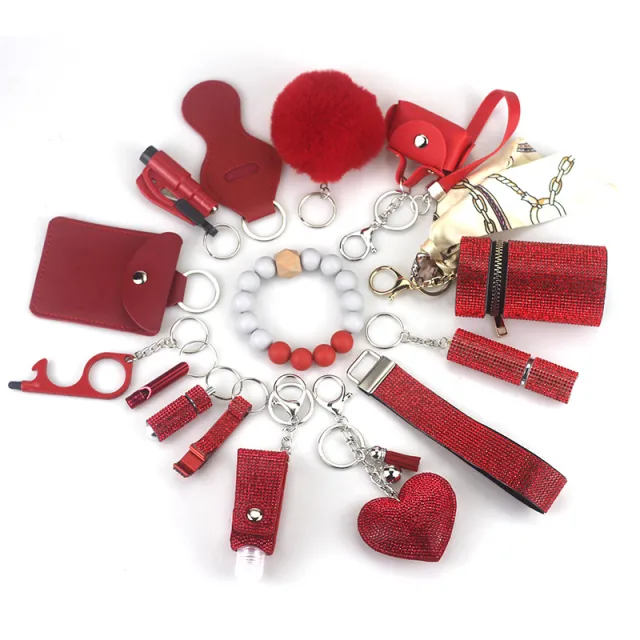 Diving Fabric Self defense Alarm Keychain Red - Shop at LoveMi