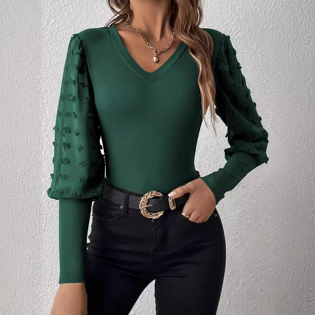 Solid Color T-shirt Slimming Top For Women