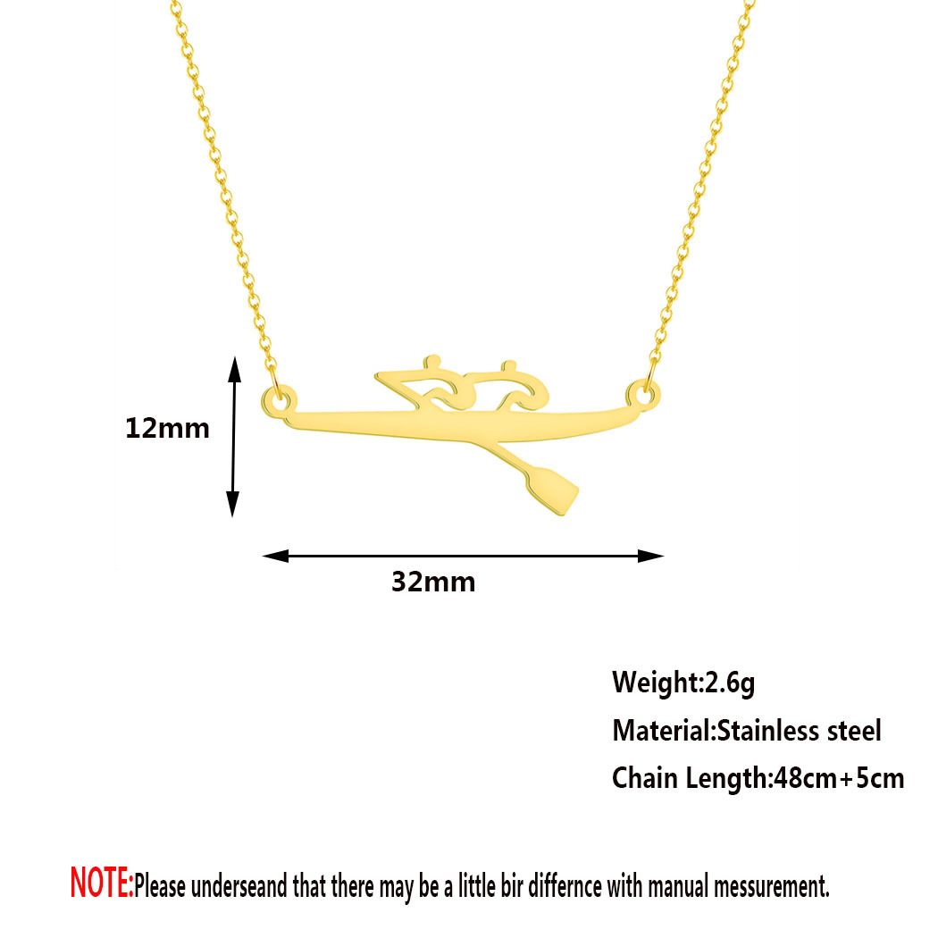 Stainless Steel Single Rowing Necklace Ornament