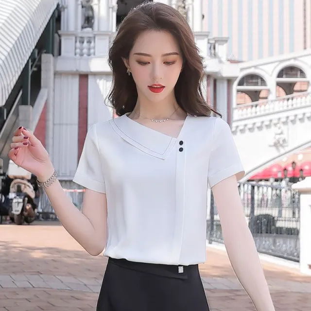 Women's Loose Temperament Chiffon Korean Shirt White - Shop at LoveMi