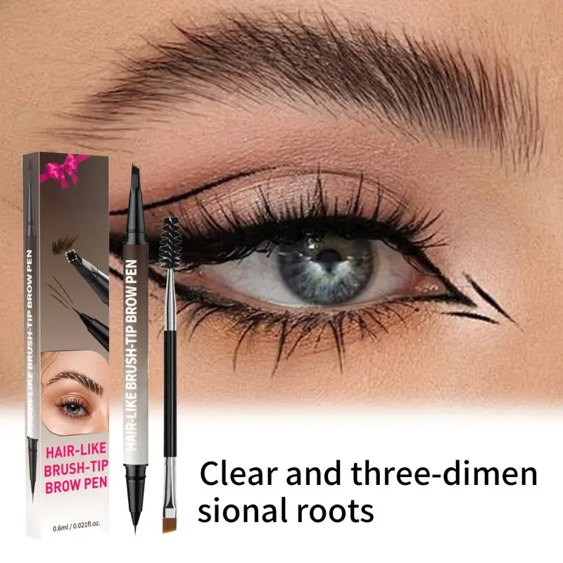 Waterproof And Sweat-proof Not Smudge Double-headed Eyebrow