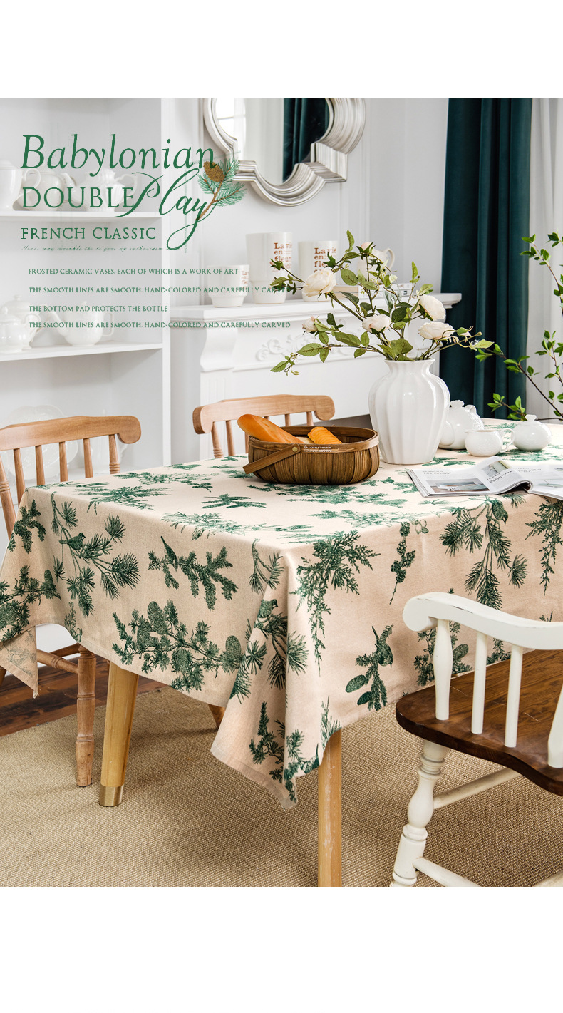 Title 10, French Pastoral Style Tablecloth Mild Luxury Re...