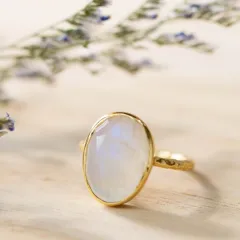 Simple Fashion Inlaid Opal Ring Female Personalized Cold Style Ring - Gold - View 1