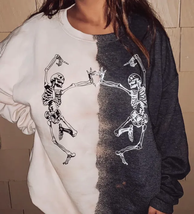 Fashion Women's Wear Printing Color Contrast Loose Greige M - Shop at LoveMi