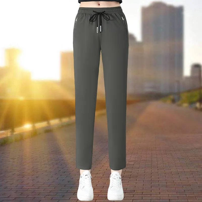 Casual Sports Pants Female Summer Thin - Army Green