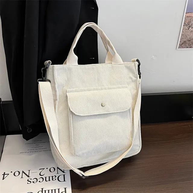 Winter New Women's Bags Japanese Style Artistic Student Handbag Simple White - Shop at LoveMi