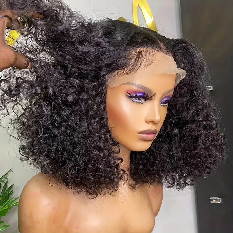 Human Hair Front Lace Bobo Double Drawn