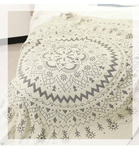 honestharry.myshopify.com Tagesdecke Boho beige/grau