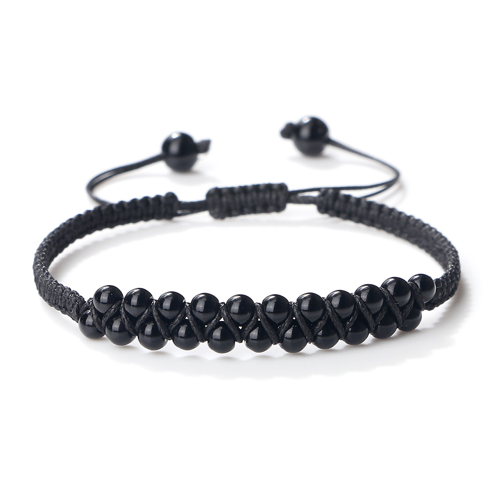 Personality National Fashion Accessories Friendship Rope Bracelet Double Row Beads Carrying Strap