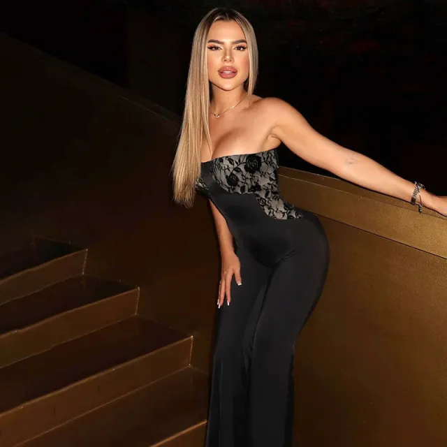 Women's Tube Top Strap Backless Jumpsuit Black - Shop at LoveMi