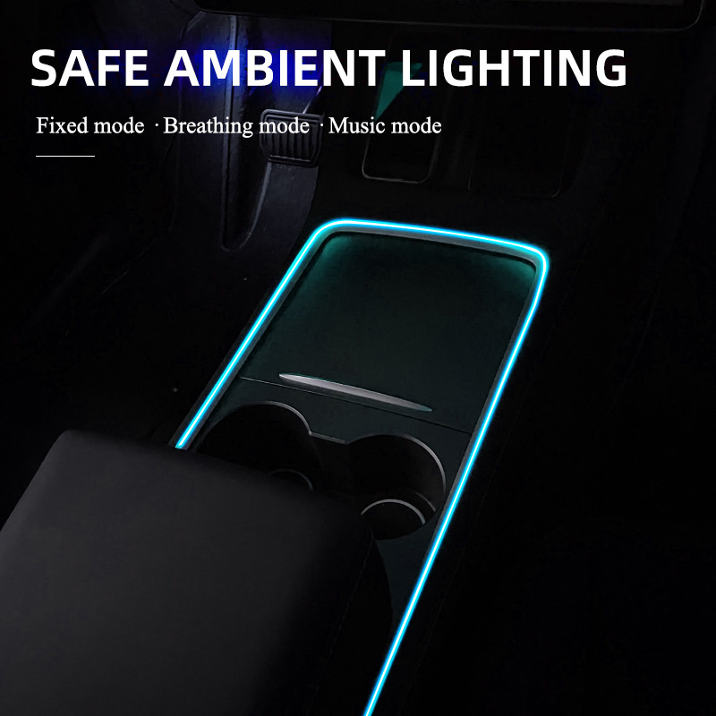 Car Led Atmosphere Lamp Usb Colorful Color Changing Center Console Instrument Panel Decorative Lamp Neon Light 5