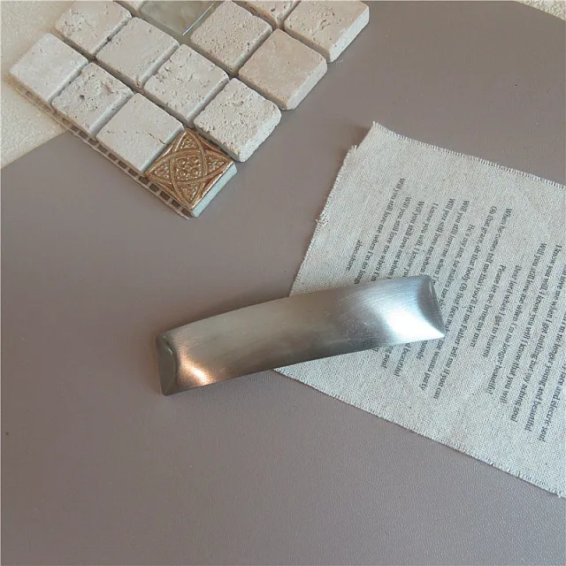 South Korea Chic Cold Wind Graceful Geometric Square Metal Barrettes Silver Long Spring Clip - Shop at LoveMi