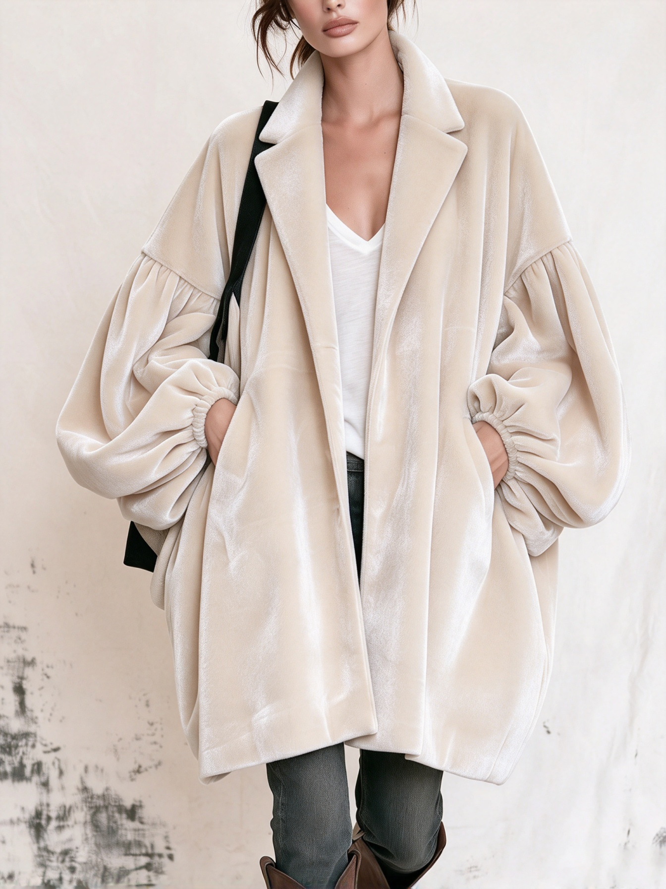 Lantern-Sleeve Midi Cardigan, picture 7 of 7