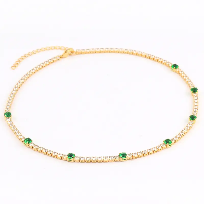 Zircon-laid Necklace Multicolor Fresh Women's Necklace