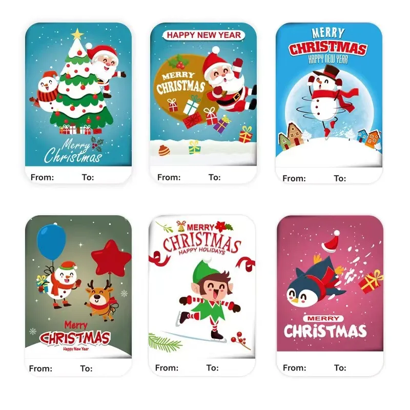 250 Stickersroll Stickers Christmas Holiday Decoration Gift Series Labels - 250 Stickers Per Roll