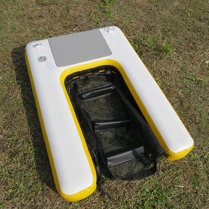 Dog Float Board Pet Water Toy, Double-layer Dog Ladder Yellow 150X100X10cm