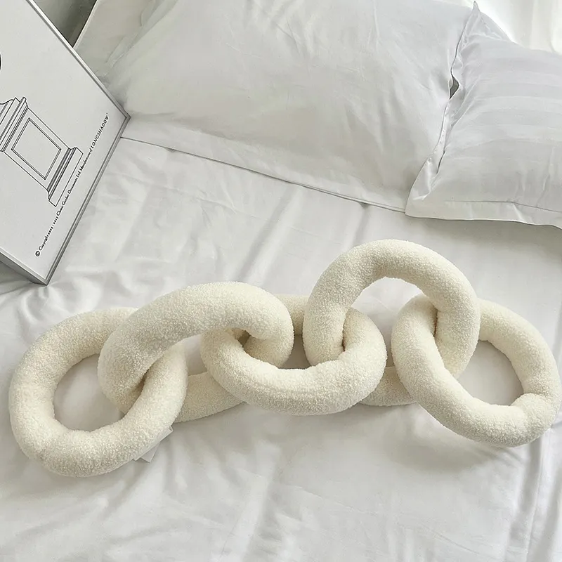 Love Lock Pillow Bedroom Cushion Simple Decoration - White