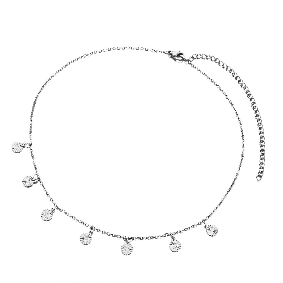 Tassel Glittering Sequins Disc Pendant Women's Clavicle Choker