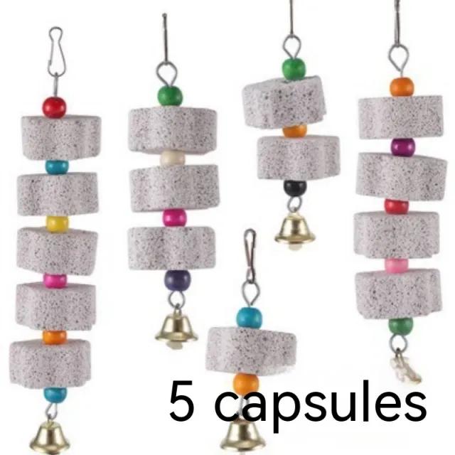 Pet Molar String Molar Stone Parrot Grinding Mouth Nibbling Toy 5 Flowers - Shop at LoveMi