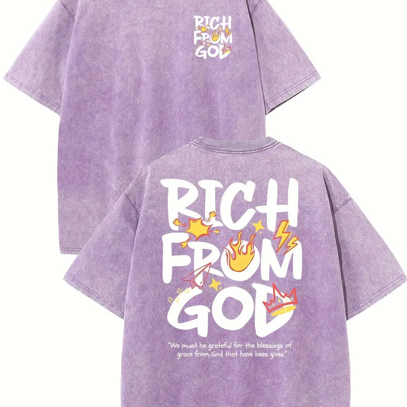 High-quality Cotton Printed T-shirt In A Retro Style