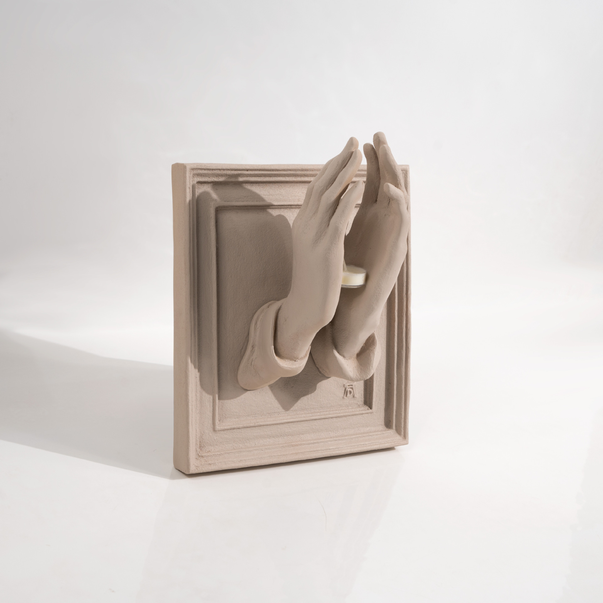 Prayer Hands Handcrafted Artistic Aromatherapy Candle Holder