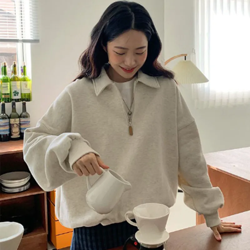 Lazy Casual Long Sleeve Sweatshirt - Common Style