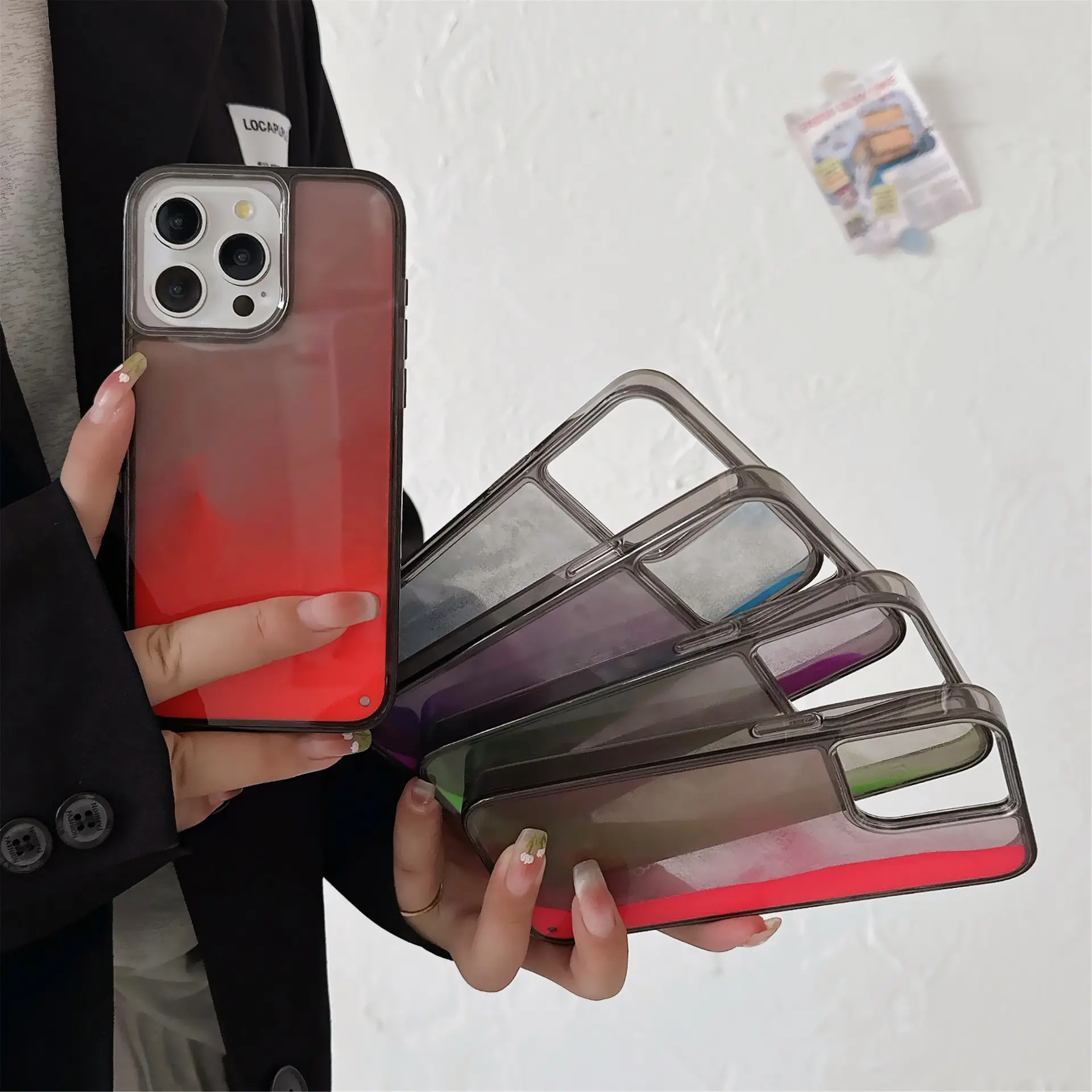 Luminous Quicksand Phone Case Soft Edge Hard